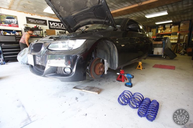 BMW E90 E92 335i 328i Lowering Spring Install Guide Speed Academy